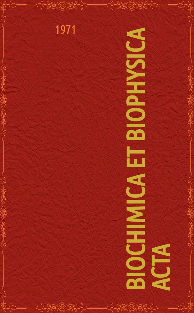 Biochimica et biophysica acta : International journal of biochemistry and biophysics. Vol.240 №1