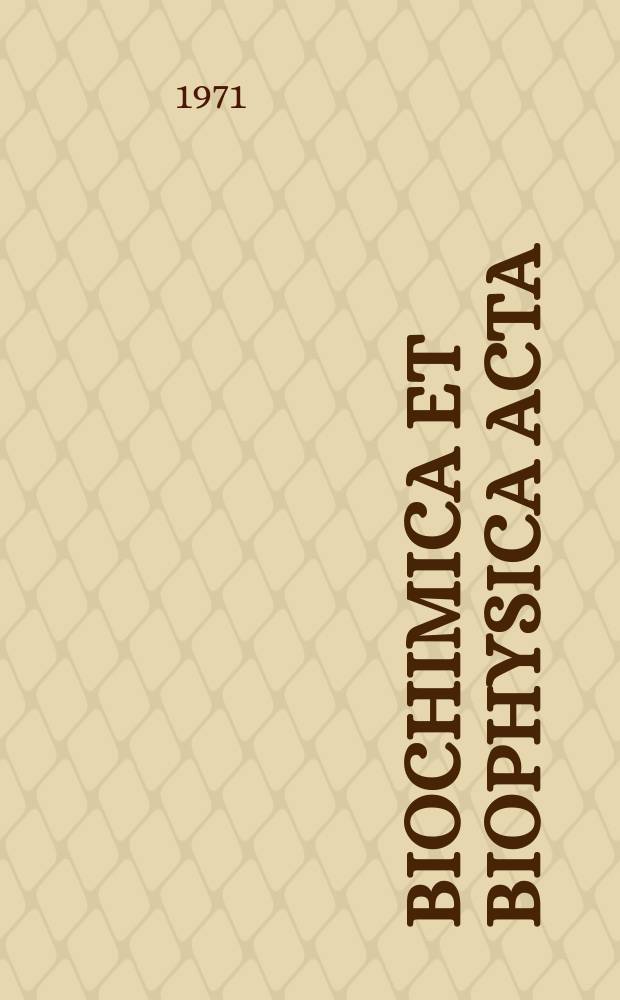 Biochimica et biophysica acta : International journal of biochemistry and biophysics. Vol.247 №4