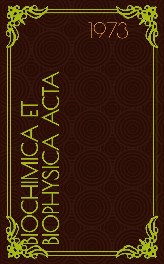 Biochimica et biophysica acta : International journal of biochemistry and biophysics. Vol.319 №1