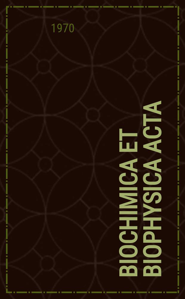 Biochimica et biophysica acta : International journal of biochemistry and biophysics. Vol.217 №1