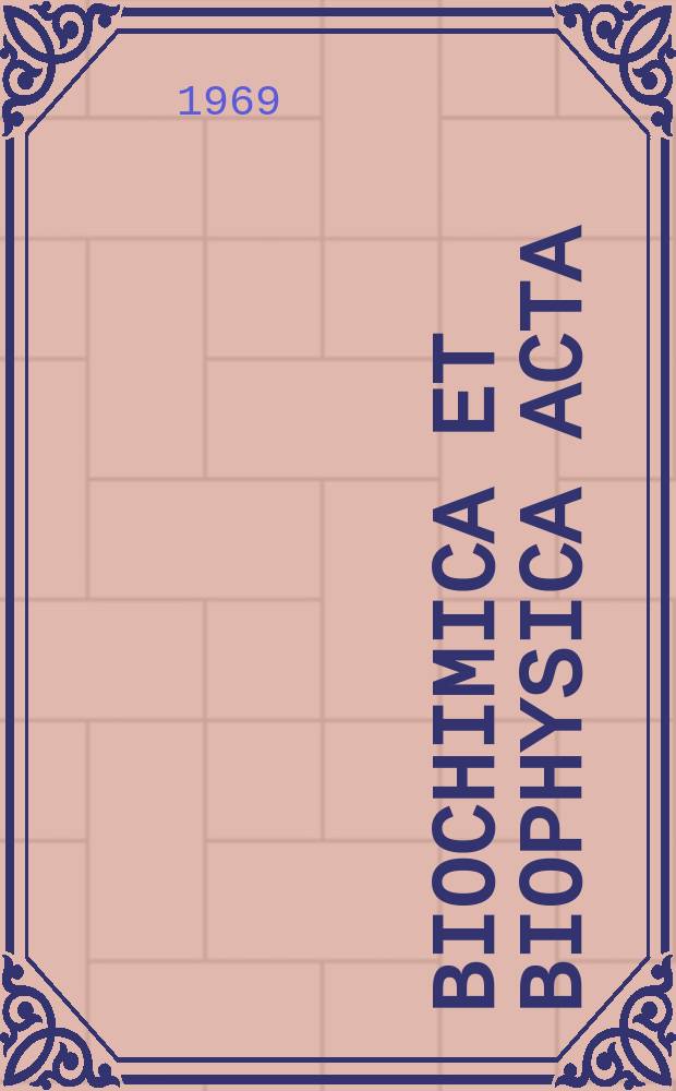 Biochimica et biophysica acta : International journal of biochemistry and biophysics. Vol.172 №2