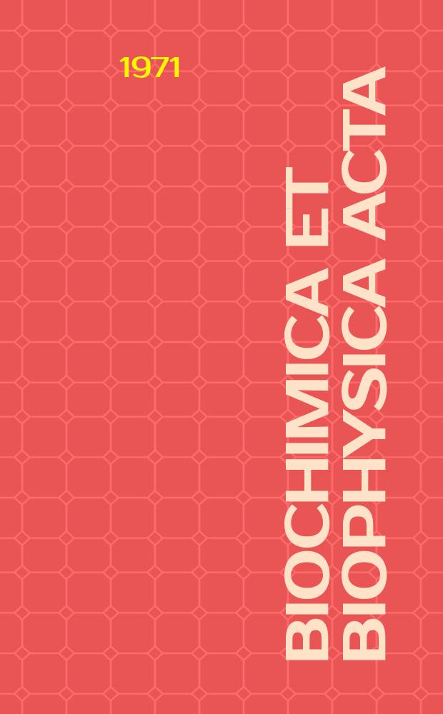 Biochimica et biophysica acta : International journal of biochemistry and biophysics. Vol.245 №1