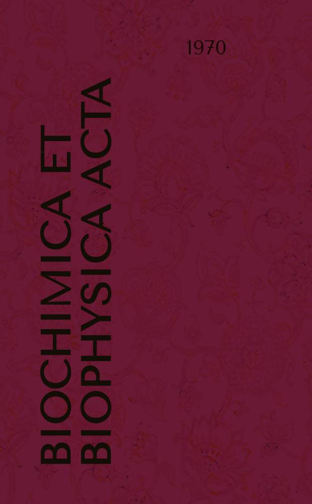 Biochimica et biophysica acta : International journal of biochemistry and biophysics. Vol.203 №1