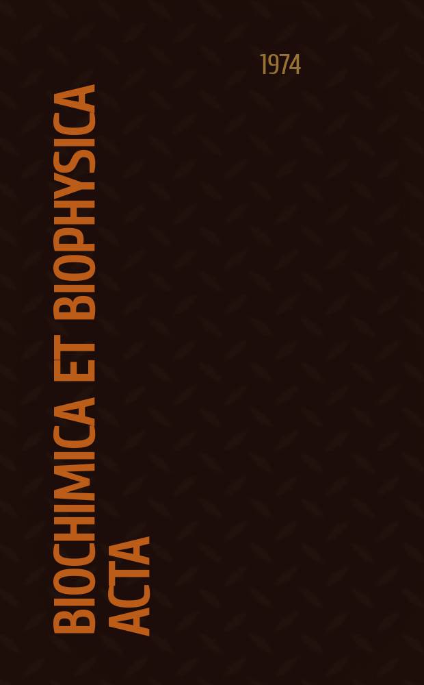 Biochimica et biophysica acta : International journal of biochemistry and biophysics. Vol.363 №2