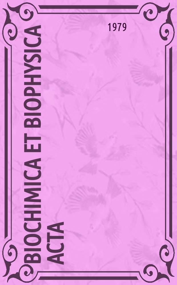 Biochimica et biophysica acta : International journal of biochemistry and biophysics. Vol.558 №1