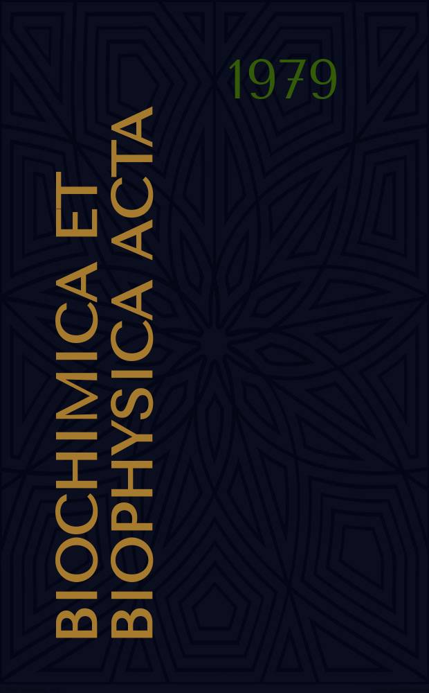 Biochimica et biophysica acta : International journal of biochemistry and biophysics. Vol.547 №2