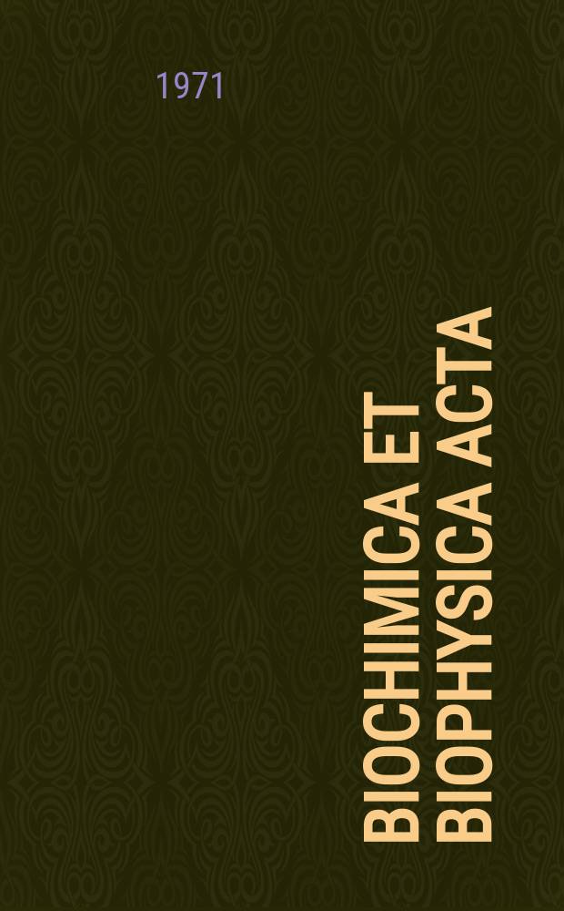 Biochimica et biophysica acta : International journal of biochemistry and biophysics. Vol.250 №1