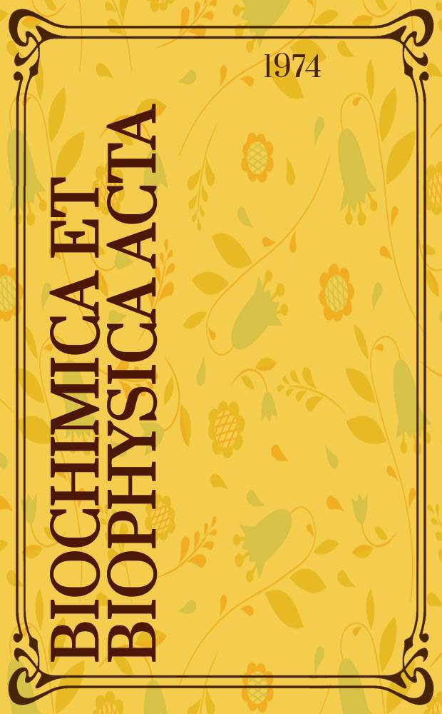 Biochimica et biophysica acta : International journal of biochemistry and biophysics. Vol.341 №1