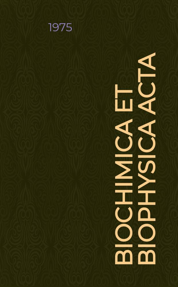 Biochimica et biophysica acta : International journal of biochemistry and biophysics. Vol.377 №1