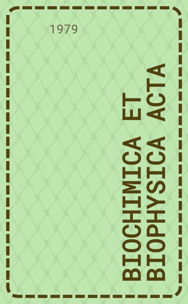 Biochimica et biophysica acta : International journal of biochemistry and biophysics. Vol.551 №2