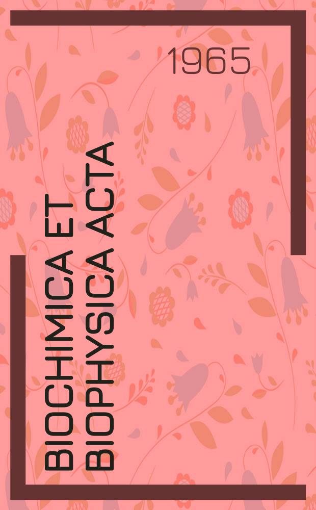 Biochimica et biophysica acta : International journal of biochemistry and biophysics. Vol.102 №2