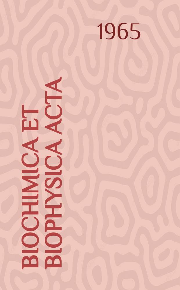 Biochimica et biophysica acta : International journal of biochemistry and biophysics. Vol.98 №3