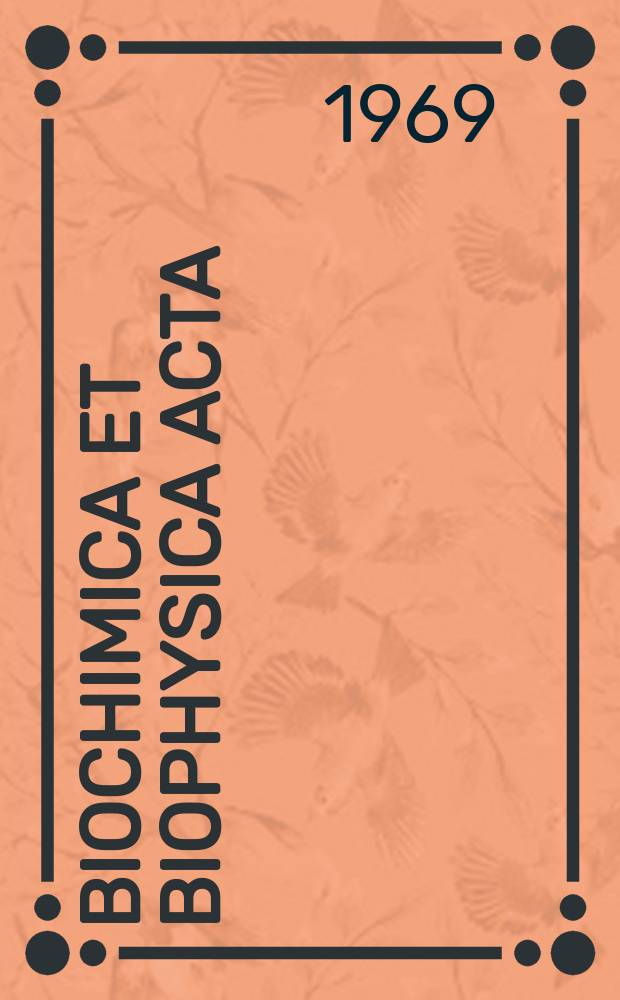 Biochimica et biophysica acta : International journal of biochemistry and biophysics. Vol.187 №4