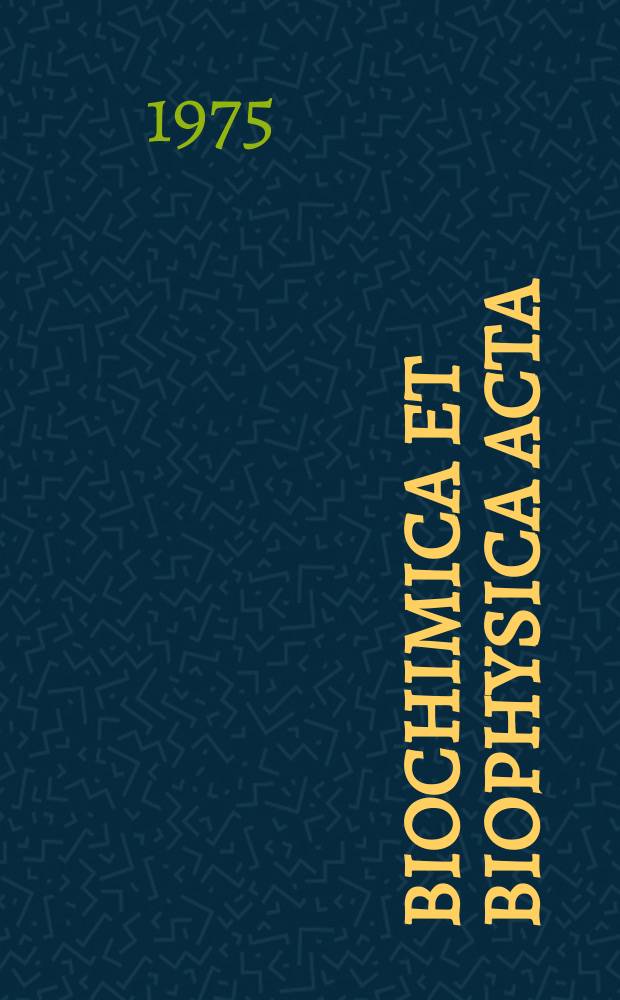 Biochimica et biophysica acta : International journal of biochemistry and biophysics. Vol.380 №1