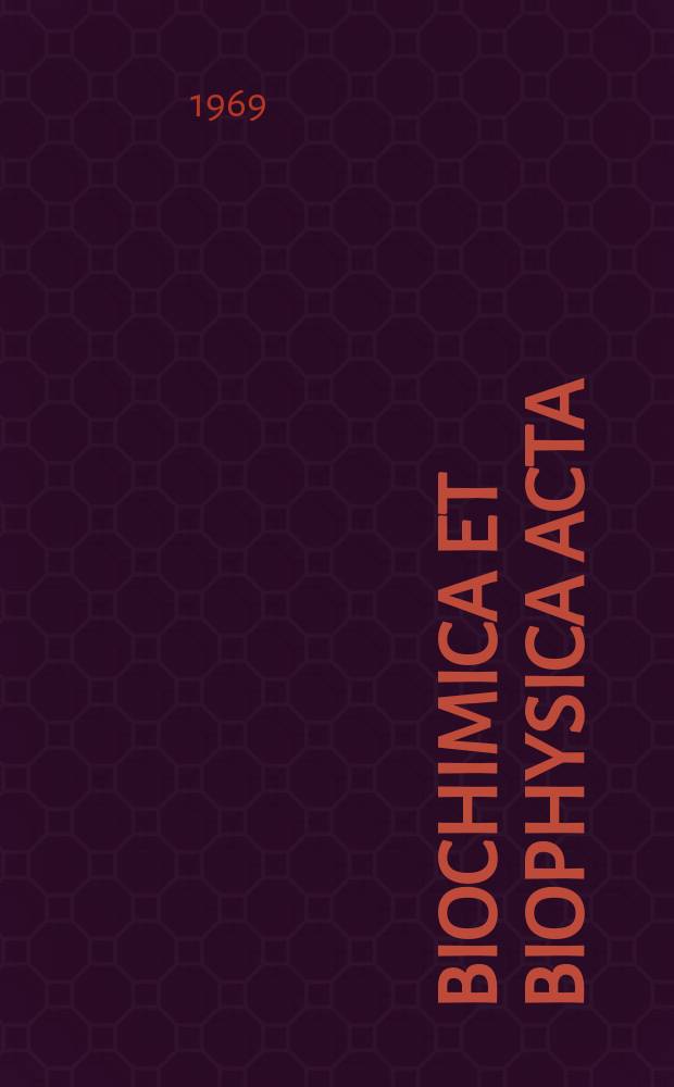 Biochimica et biophysica acta : International journal of biochemistry and biophysics. Vol.181 №2