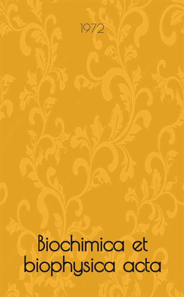 Biochimica et biophysica acta : International journal of biochemistry and biophysics. Vol.260 №4