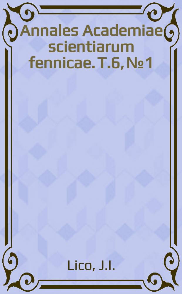 Annales Academiae scientiarum fennicae. T.6, №1 : K&ouml;nnen Algen in den Flechtenhyphen vorkommen?
