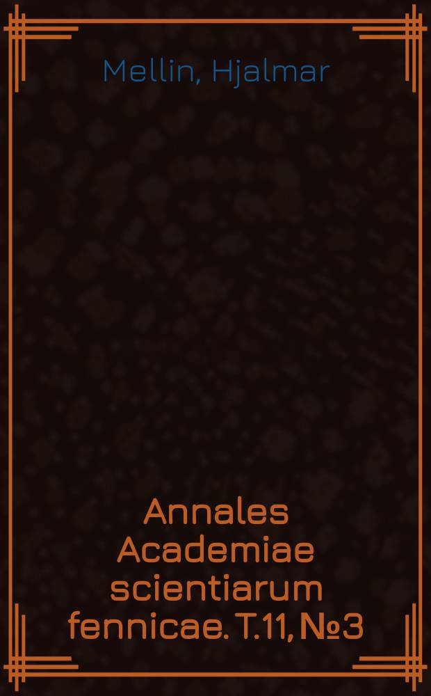 Annales Academiae scientiarum fennicae. T.11, №3 : Bemerkungen im Anschluss an den Beweis eines Satzes von Hardy &uuml;ber die Zetafunktion