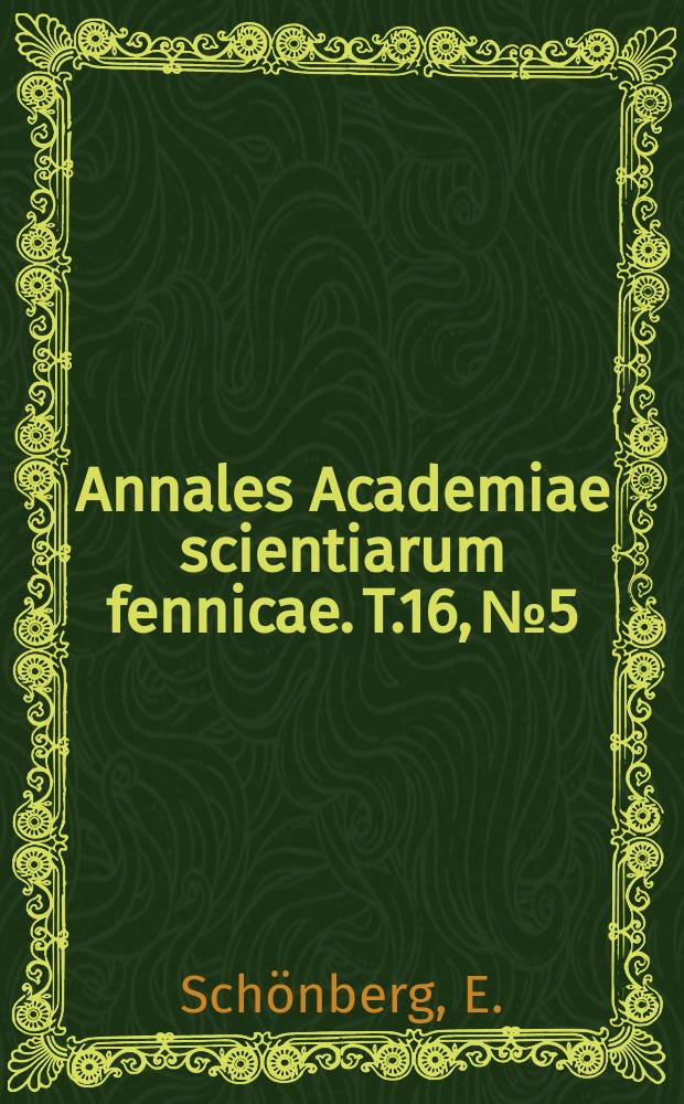 Annales Academiae scientiarum fennicae. T.16, №5 : Photometrische Untersuchungen über Jupiter und das Saturnsystem
