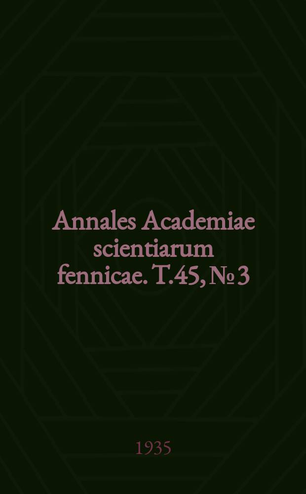 Annales Academiae scientiarum fennicae. T.45, №3 : Über die Bestimmung des Typus einer Riemannschen Fläche