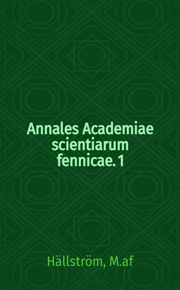 Annales Academiae scientiarum fennicae. 1 : Über die Herleitung der Clusius-Clapey ronschen Gleichung