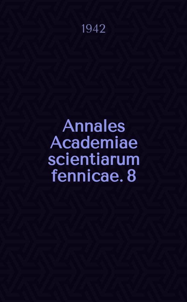 Annales Academiae scientiarum fennicae. 8 : Über die Verdampfungswärme
