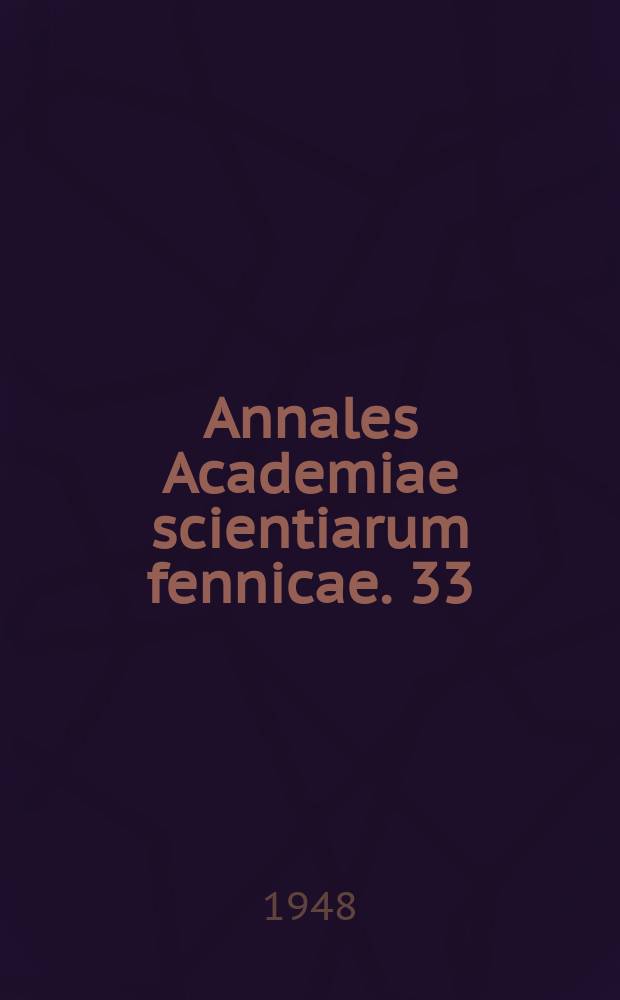 Annales Academiae scientiarum fennicae. 33 : On the synthesis of the first amino acids in green plants