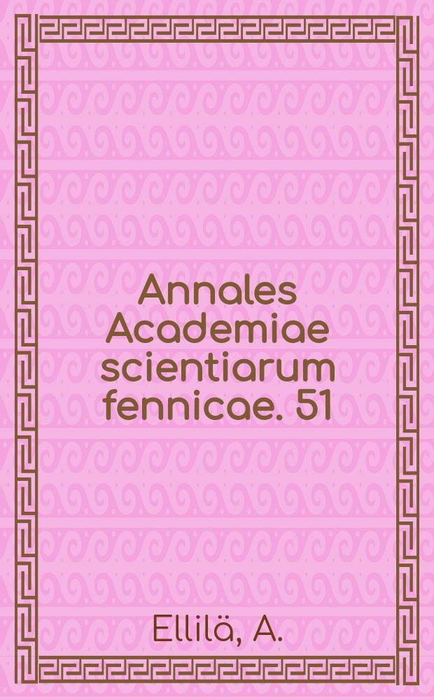 Annales Academiae scientiarum fennicae. 51 : Ionization of acetic acid in aqueous alkali salt solutions