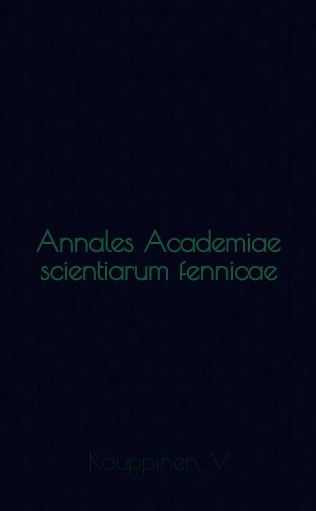 Annales Academiae scientiarum fennicae : The effect of iron deficiency on the growth and glusoce metabolism of Candida guilliarmondii