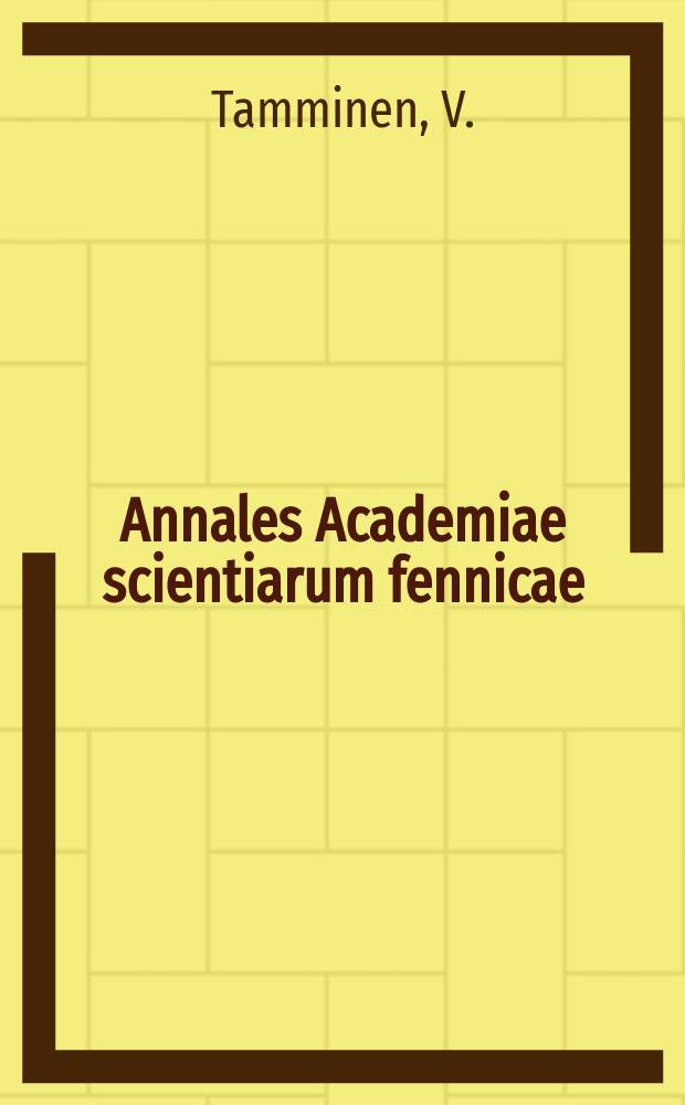 Annales Academiae scientiarum fennicae : Über die endo-exo-Isomerie einiger 4-substituierter 2-bornanole