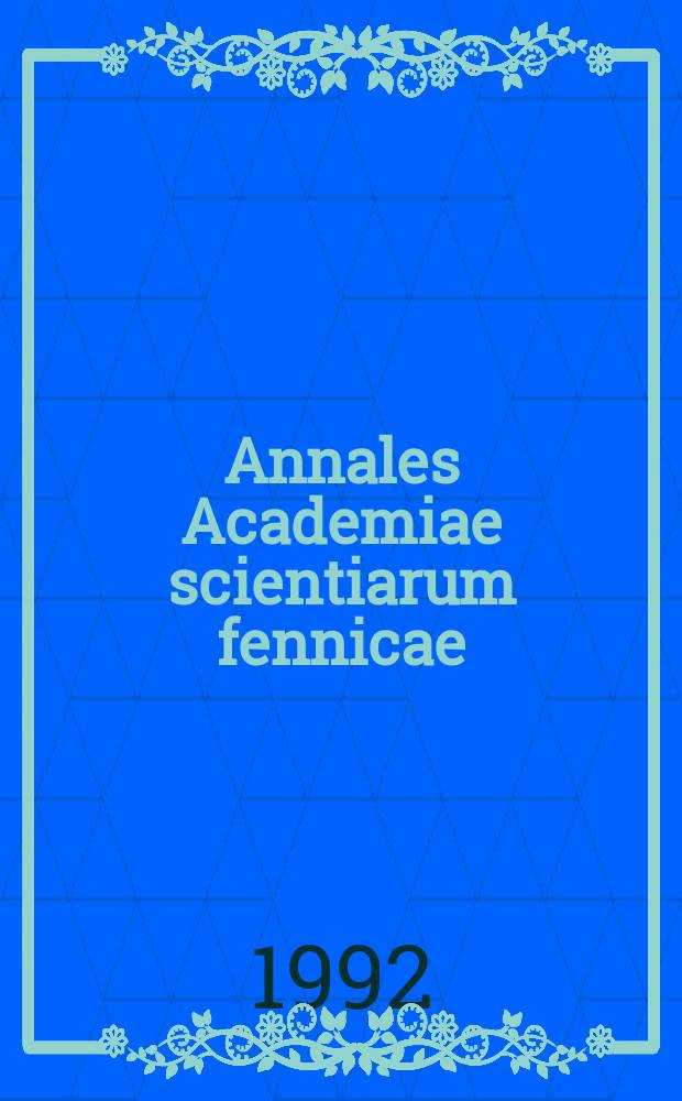 Annales Academiae scientiarum fennicae : Preparation of nove (karomethylere) bibhosphonate