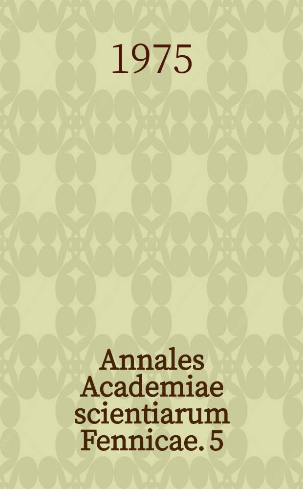 Annales Academiae scientiarum Fennicae. 5 : Über gemischte koerzitive elliptische lineare...