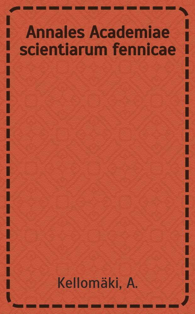 Annales Academiae scientiarum fennicae : Thermodynamics of transfer of some metal halides from light to heavy water