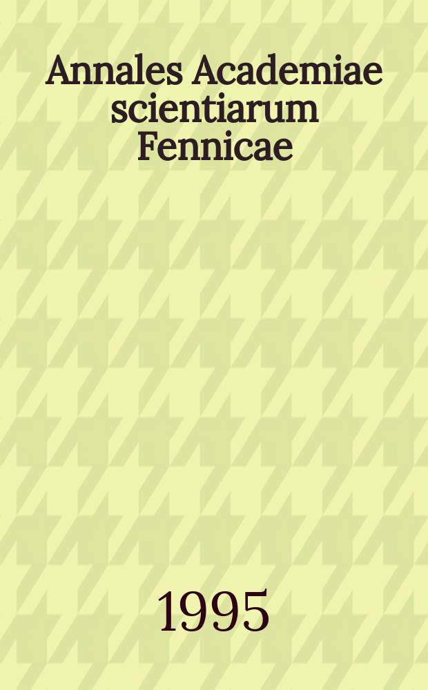 Annales Academiae scientiarum Fennicae : A unified approach to direct...