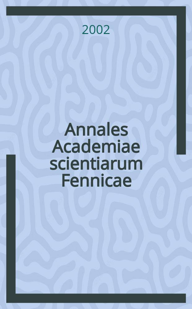 Annales Academiae scientiarum Fennicae : Mappings of finite distortion
