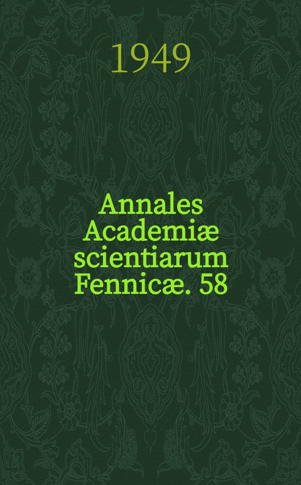 Annales Academiæ scientiarum Fennicæ. 58 : Über die analytische Fortsetzung von beschränkten Funktionen