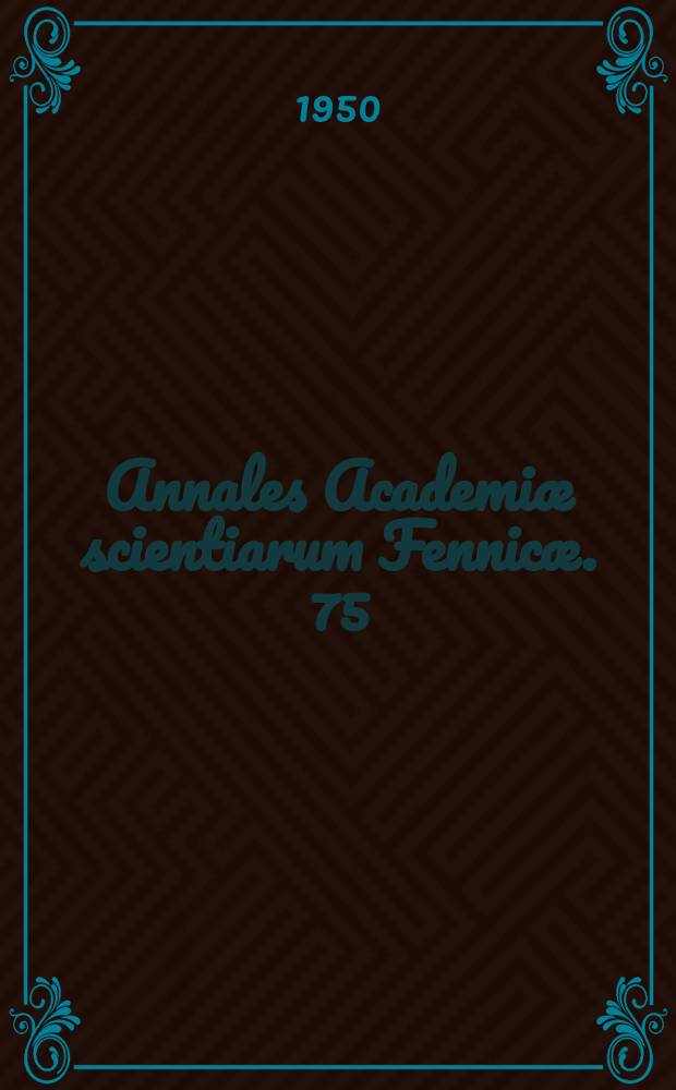 Annales Academiæ scientiarum Fennicæ. 75 : Über die Existenz von beschränkten harmonischen Funktionen auf offen en Riemannschen Flächen