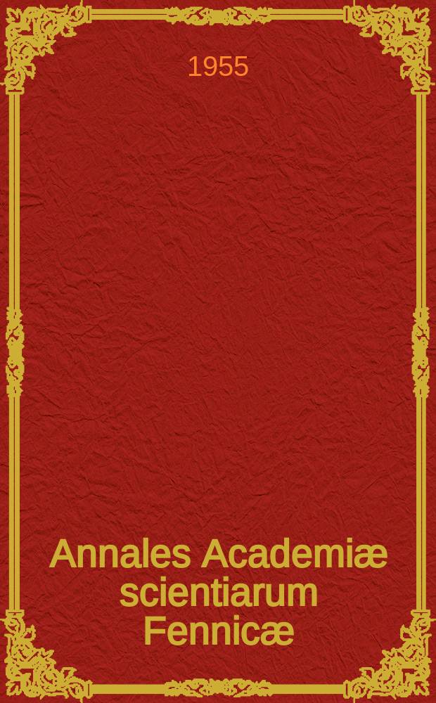 Annales Academi&aelig; scientiarum Fennic&aelig; : Die extremale Distanz zweier Enden einer Riemannschen Fl&auml;chen