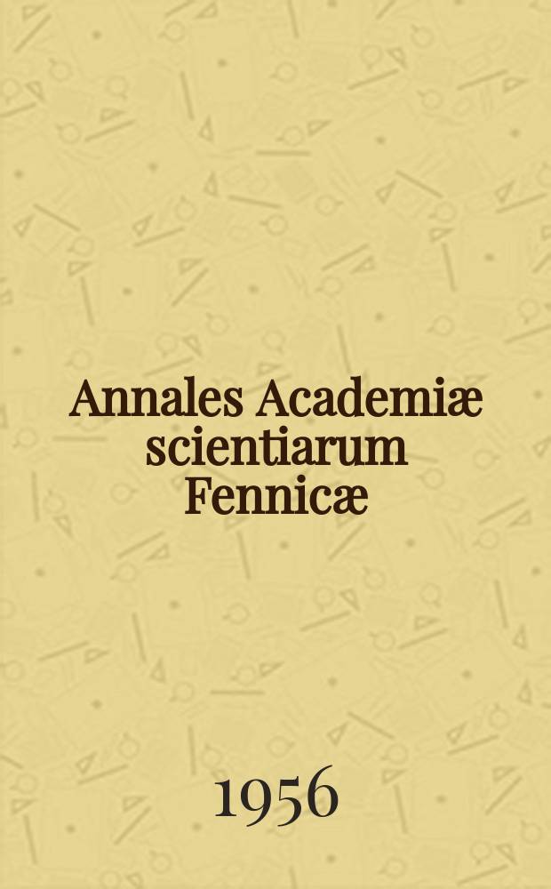 Annales Academi&aelig; scientiarum Fennic&aelig; : The determination of the x-ray atomic scattering factors in crystals from experimental data