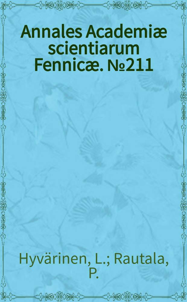 Annales Academiæ scientiarum Fennicæ. №211 : The separation of the interference function and the structure function from the x-ray diffraction picture