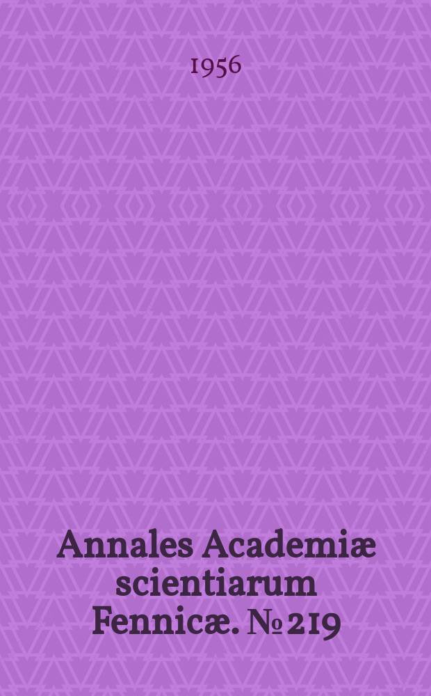 Annales Academi&aelig; scientiarum Fennic&aelig;. №219 : &Uuml;ber den Satz von Stockes