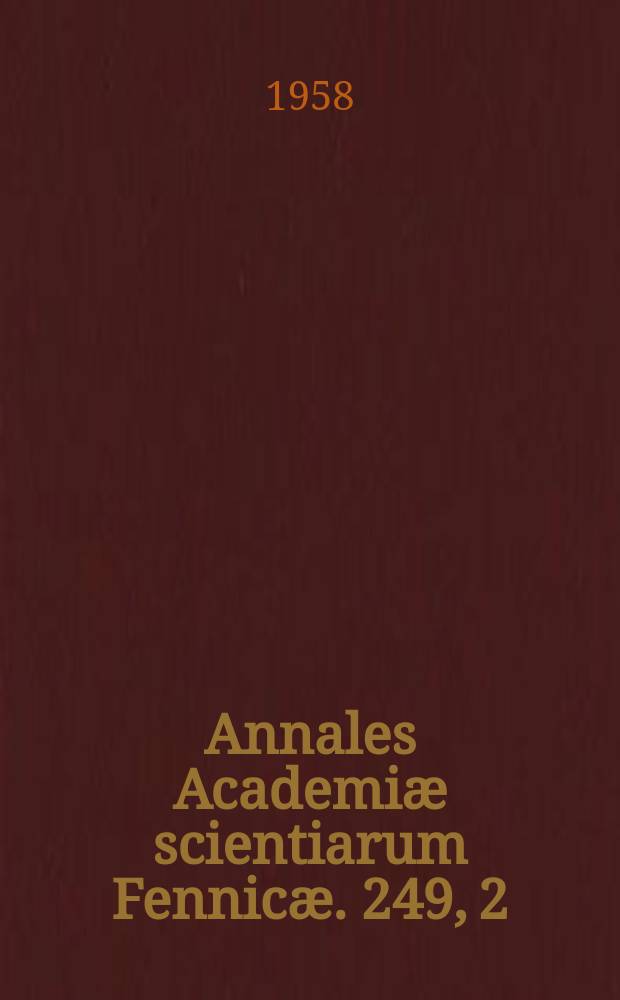 Annales Academiæ scientiarum Fennicæ. 249, 2 : Quasikonforme abbildungen