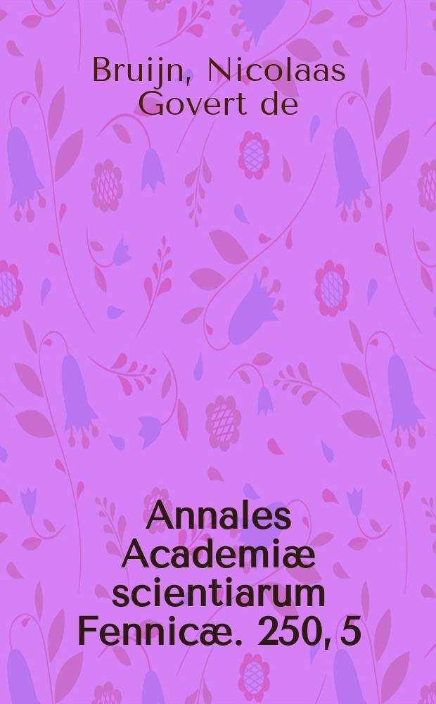 Annales Academiæ scientiarum Fennicæ. 250, 5 : Function theory in Banach algebras