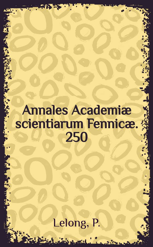 Annales Academiæ scientiarum Fennicæ. 250/21 : Sur l'aire des ensembles analytiques complexes