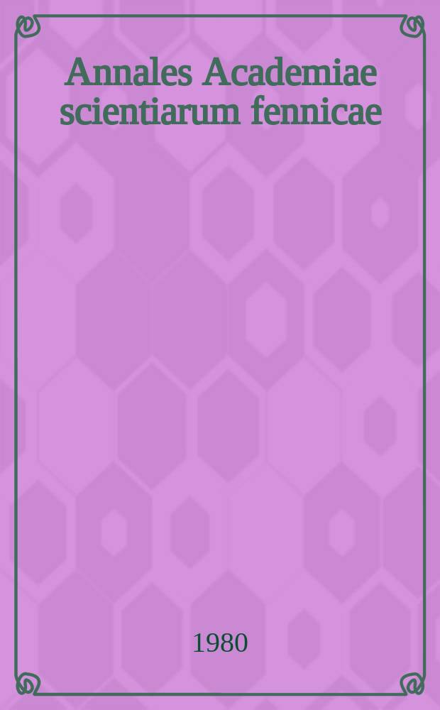 Annales Academiae scientiarum fennicae : The Diels-Alder reactions of some arylcyclopentadienes...