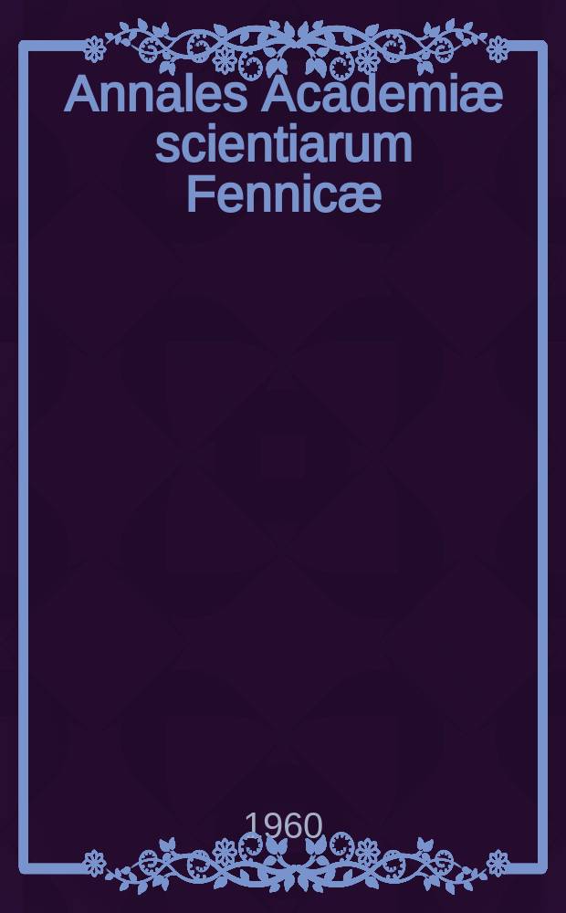 Annales Academi&aelig; scientiarum Fennic&aelig; : &Uuml;ber konforme Abbildungen eines Euklidischen Baumes in eine Riemannsche Mannigfaltigkeit