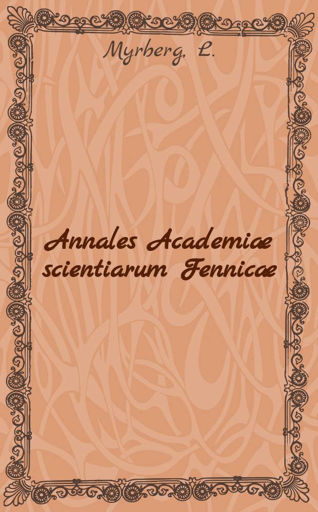 Annales Academiæ scientiarum Fennicæ : Über meromorphe Funktionen auf nullberandeten Riemannschen Flächen