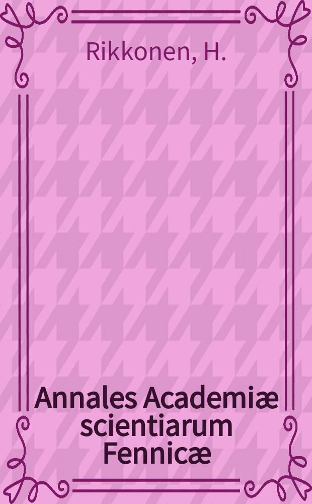 Annales Academiæ scientiarum Fennicæ : Zur Theorie der symmetrischen Bilinearabbildungen