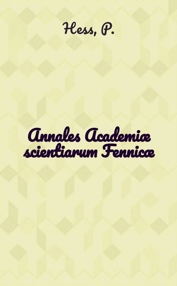 Annales Academiæ scientiarum Fennicæ : Über das verallgemeinerte Dirichletproblem für lineare partielle Differentialgleichungen