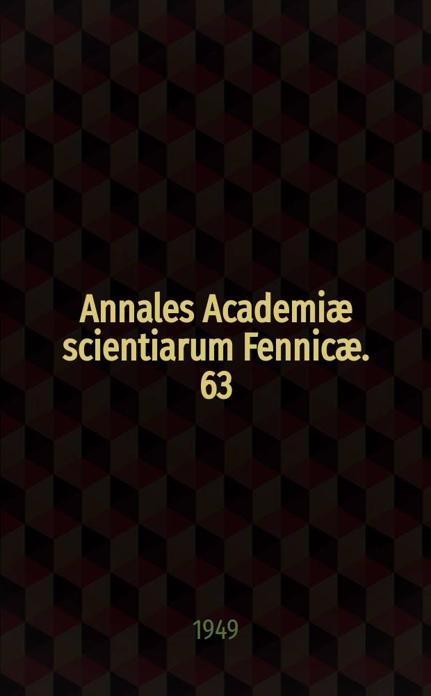 Annales Academiæ scientiarum Fennicæ. 63 : Über die Vollständigkeit der Axiomensysteme mit einem endlichen Individuenbereich
